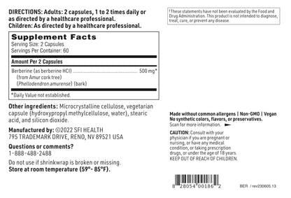Klaire Labs Berberine HCI 500mg - Berberine Supplement - Gluten-Free, Hypoallergenic Klaire LabsBuy Supplements Australia