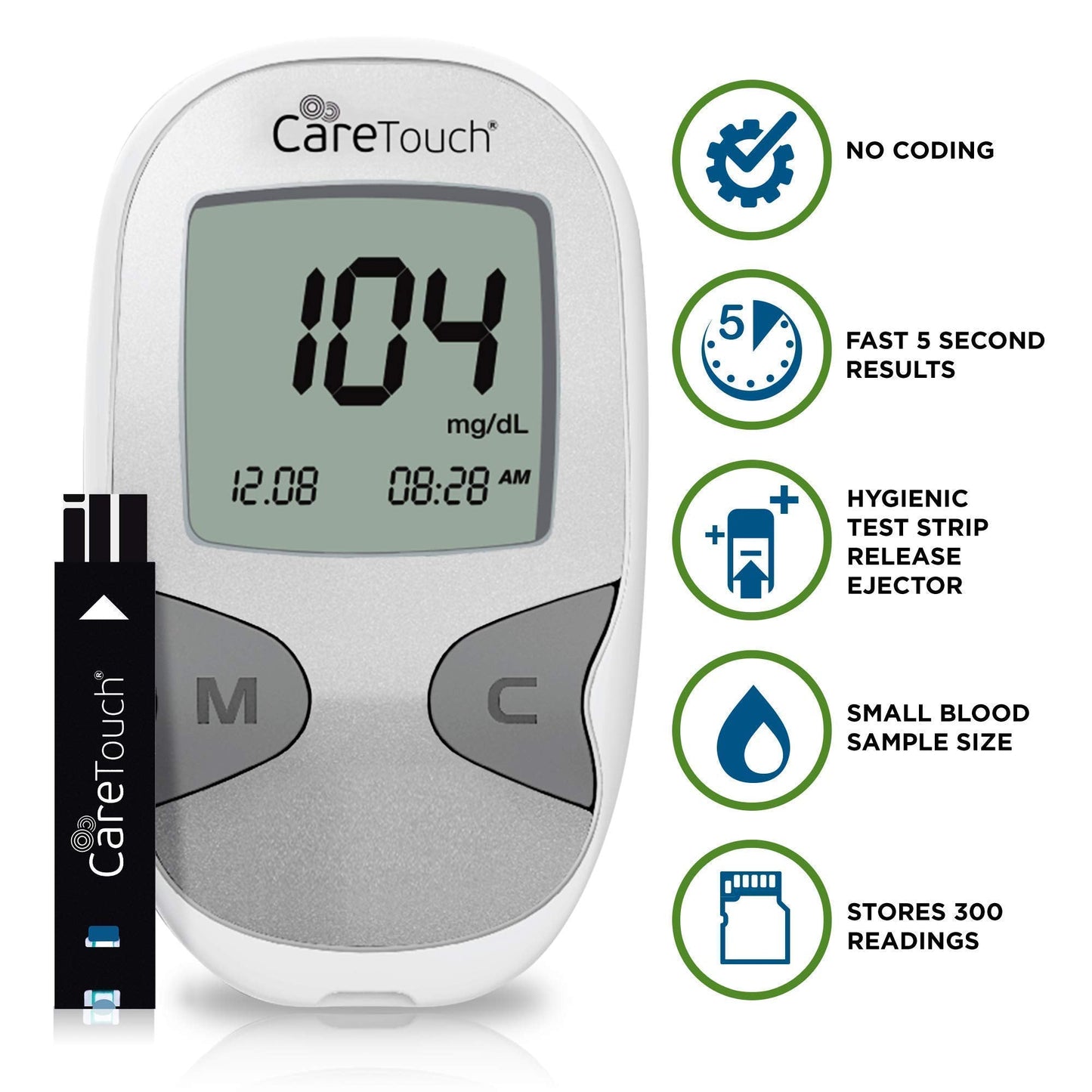 Care Touch Blood Glucose Meter Kit - Diabetes Testing Kit with Glucometer Care TouchBuy Supplements Australia