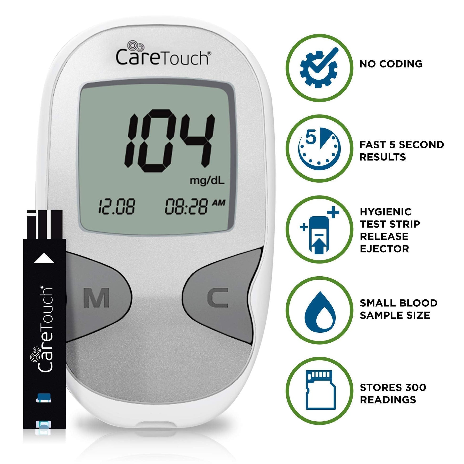 Care Touch Blood Glucose Meter Kit - Diabetes Testing Kit with Glucometer Care TouchBuy Supplements Australia
