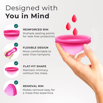 Ecoblossom Reusable Menstrual Disc - Large Menstrual Cup - Soft Period Disc for Women Designed EcoBlossomBuy Supplements Australia