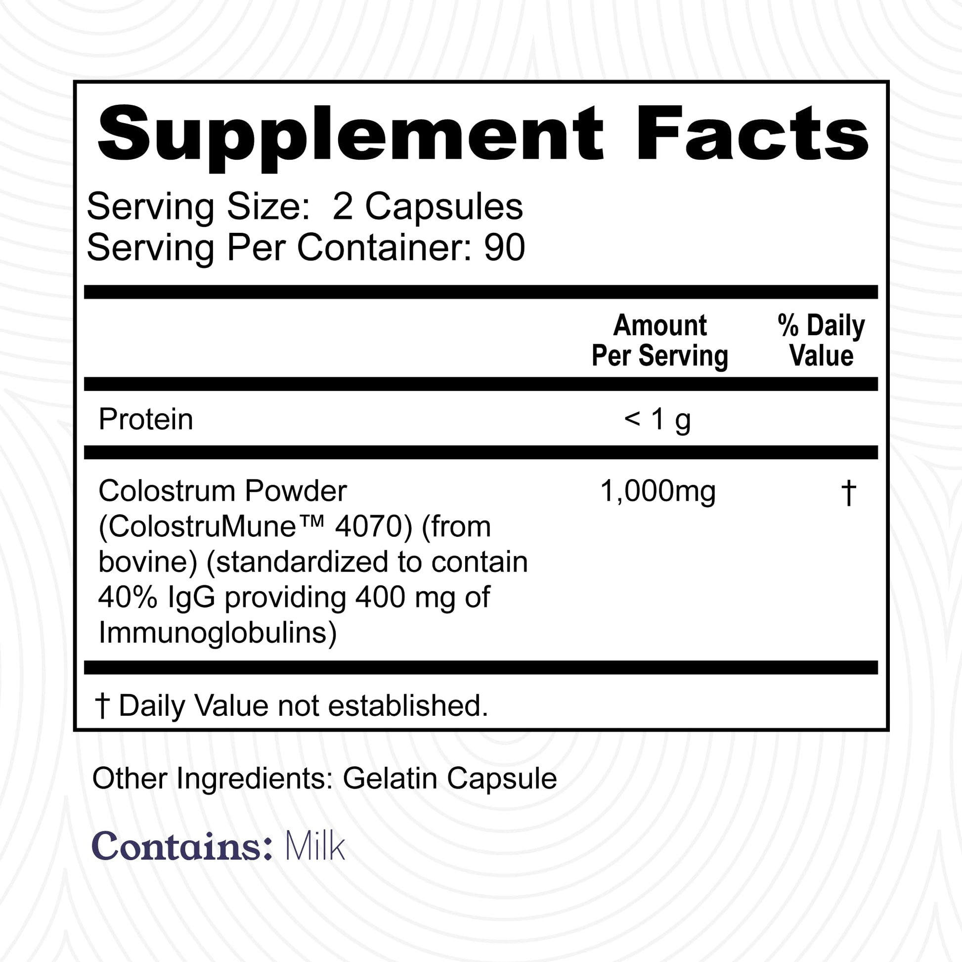 180ct Colostrum Capsules 40% IgG - USA Sourced Bovine Colostrum Powder Left Coast PerformanceBuy Supplements Australia