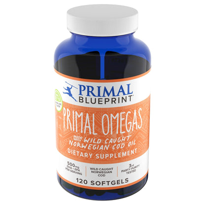 Primal Blueprint Primal Omegas, Omega-3 Fatty Acid Daily Supplement, 120 Count Primal BlueprintBuy Supplements Australia