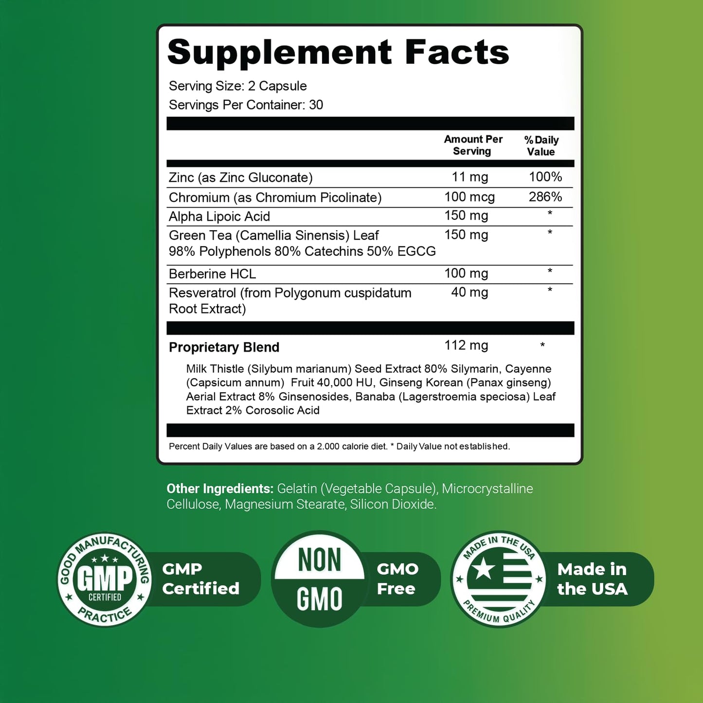 Claritox – Daily Wellness Supplement with Zinc, Chromium, Alpha Lipoic Acid, Green Tea Extract, Resveratrol & Botanical Blend – Non-GMO, Stimulant-Free Formula – 60 Caps, 30 Servings, 1 Month Supply Nature’s NutriWaveBuy Supplements Australia