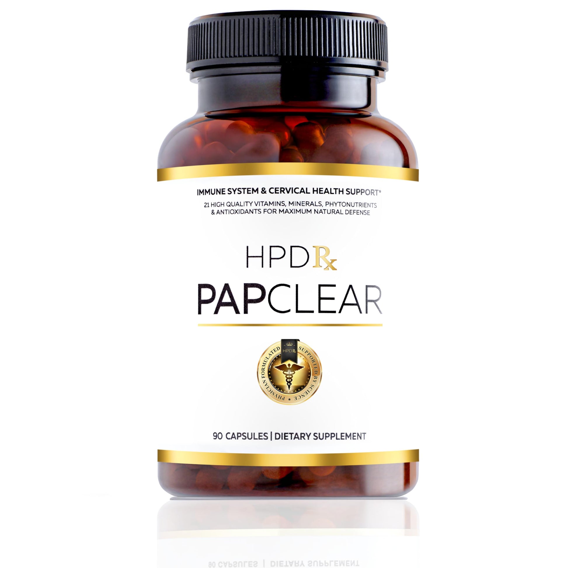 PAPCLEAR Physician Formulated | All Natural Immune Support Supplement | Advanced Powerful Immunity Booster | 21 Vitamins & Nutrients with Organic Shiitake Mushroom & Lycopene | 90 Capsules | Pack of 1 HPD RxBuy Supplements Australia