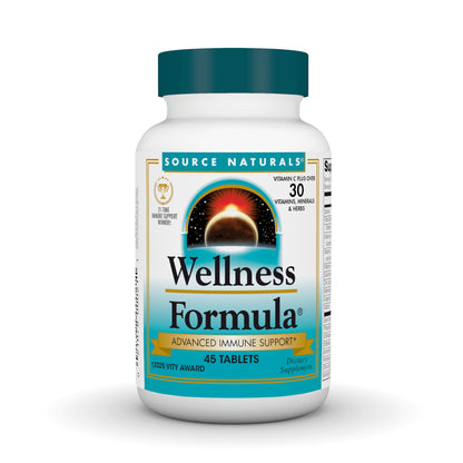 Source Naturals Wellness Formula Bio-Aligned Vitamins & Herbal Defense - Immune System Support Supplement & Immunity Booster - 45 Tablets Source NaturalsBuy Supplements Australia