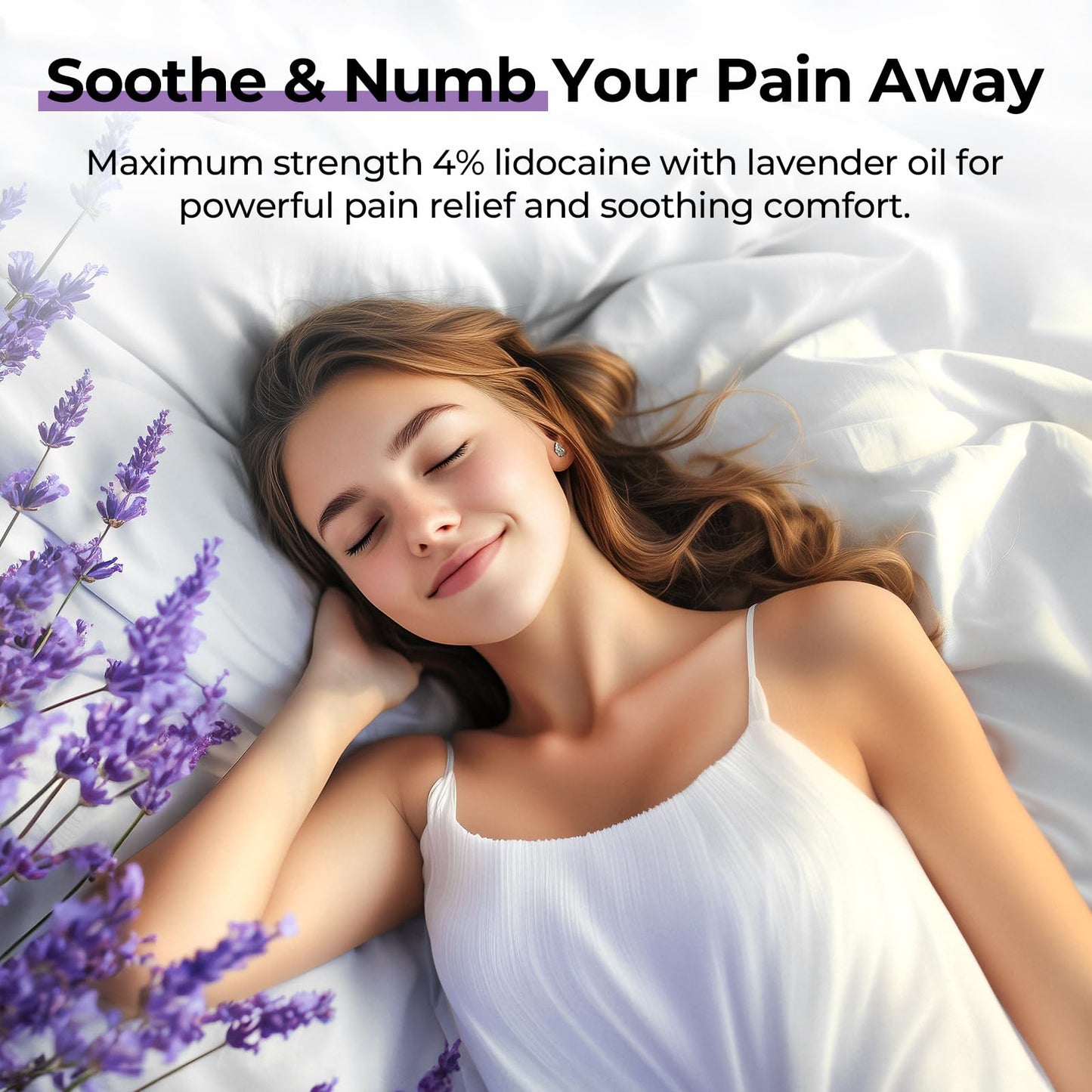 AUVON Max Strength Lidocaine Pain Relief Roll-On with Lavender Essential Oil, No Mess Applicator, Quick Absorbing to Numb & Soothe Pain Relief for Knees, Shoulders, 2.5 Oz, 2 Packs AUVONBuy Supplements Australia