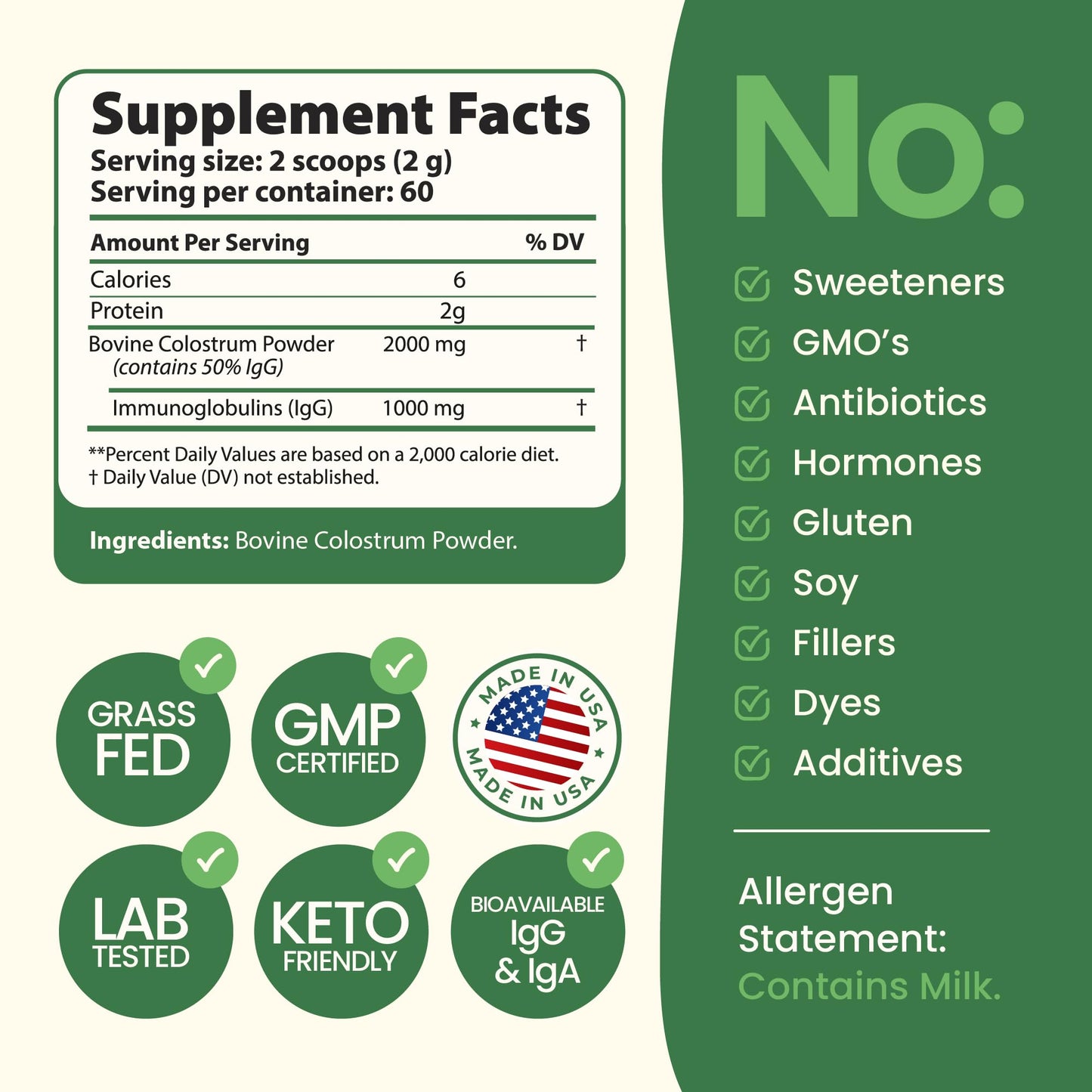 Immerge Health Super Colostrum Powder (60 Servings) – Premium Bovine Colostrum Supplement for Gut Health, Bloating & Immune Support – High IgG, 100% Grass Fed First Milking, Unflavored, Made in USA ImmergeHealth.comBuy Supplements Australia