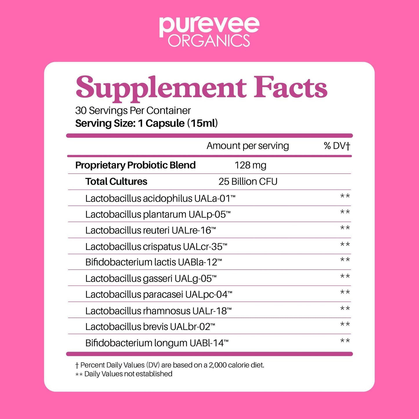 Purevee Organics Vaginal Probiotics for Women, 10 Essential Probiotic Strains, Vaginal + pH Balance Purevee OrganicsBuy Supplements Australia