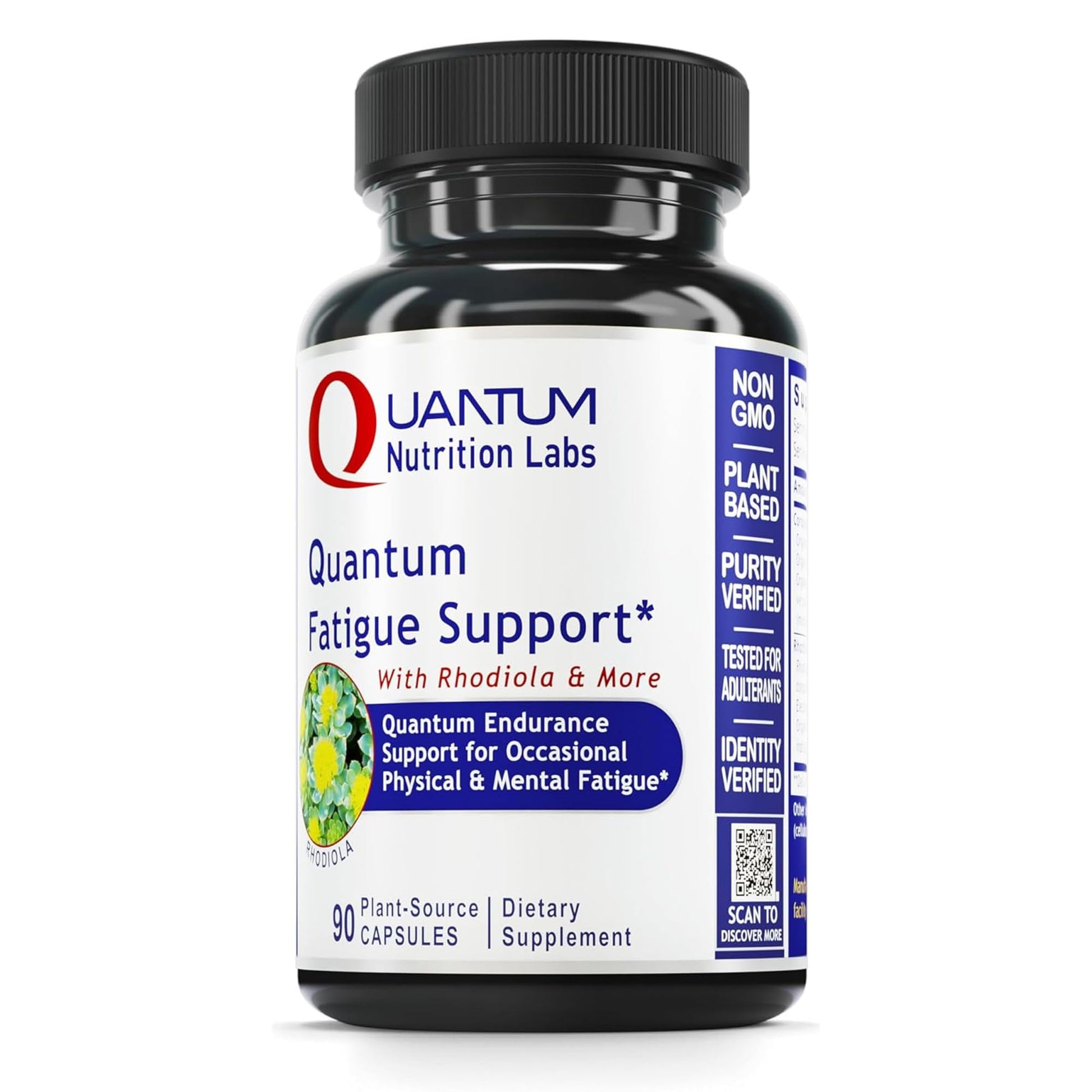 QNL Quantum Fatigue Support - Vegan Rhodiola Rosea Root Supplement, Organic Adaptogen Blend for Occasional Physical & Cognitive Stress - 90 Plant-Based Capsules Quantum NutritionBuy Supplements Australia