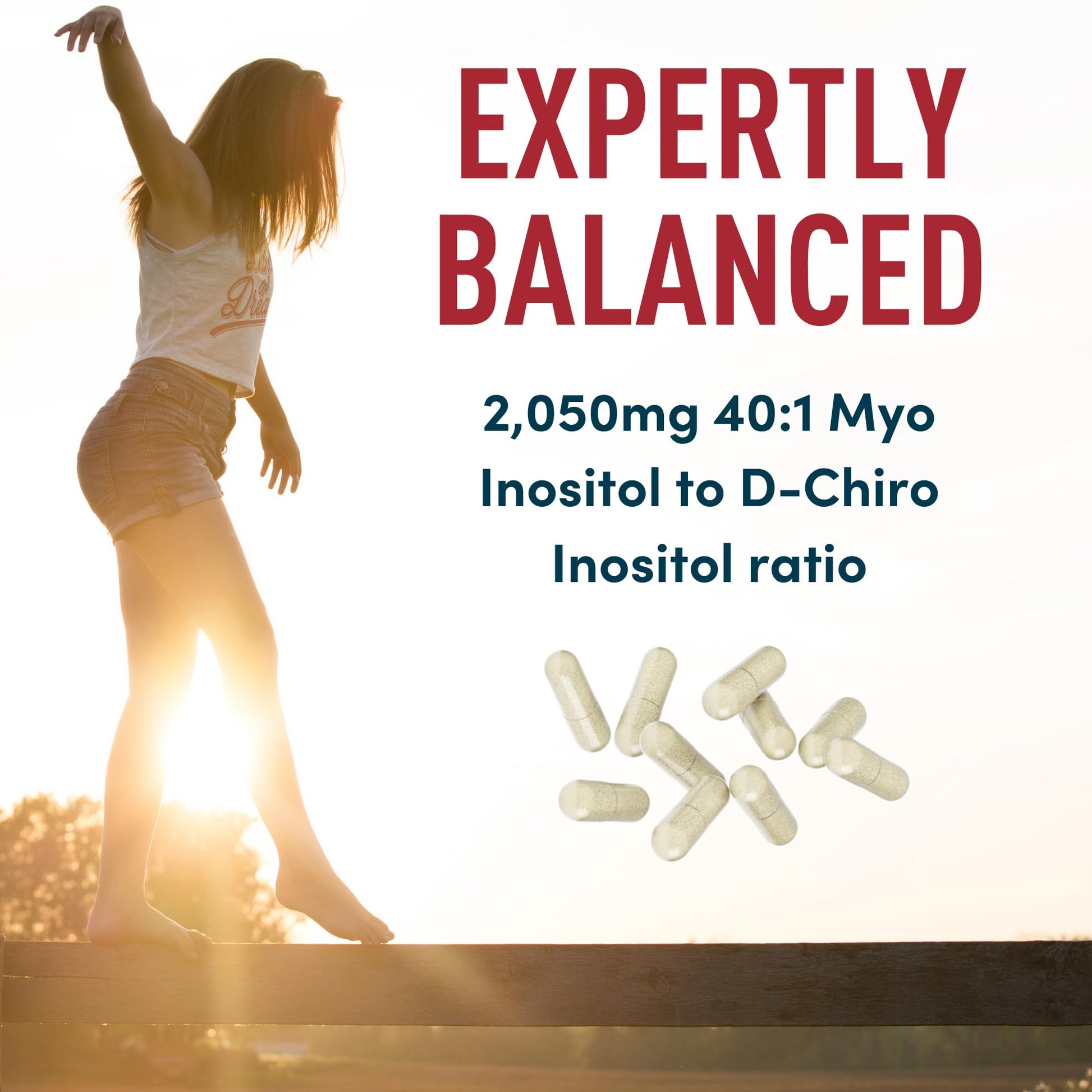 Myo-Inositol & D-Chiro Inositol 40:1 Ratio 2,000 mg - PCOS Supplements with Maca Root & Ashwagandha - Ovarian Health Support Vitamins - Hormone & Fertility Supplements for Women - 120 Vegan Caps WINDSOR BOTANICALSBuy Supplements Australia