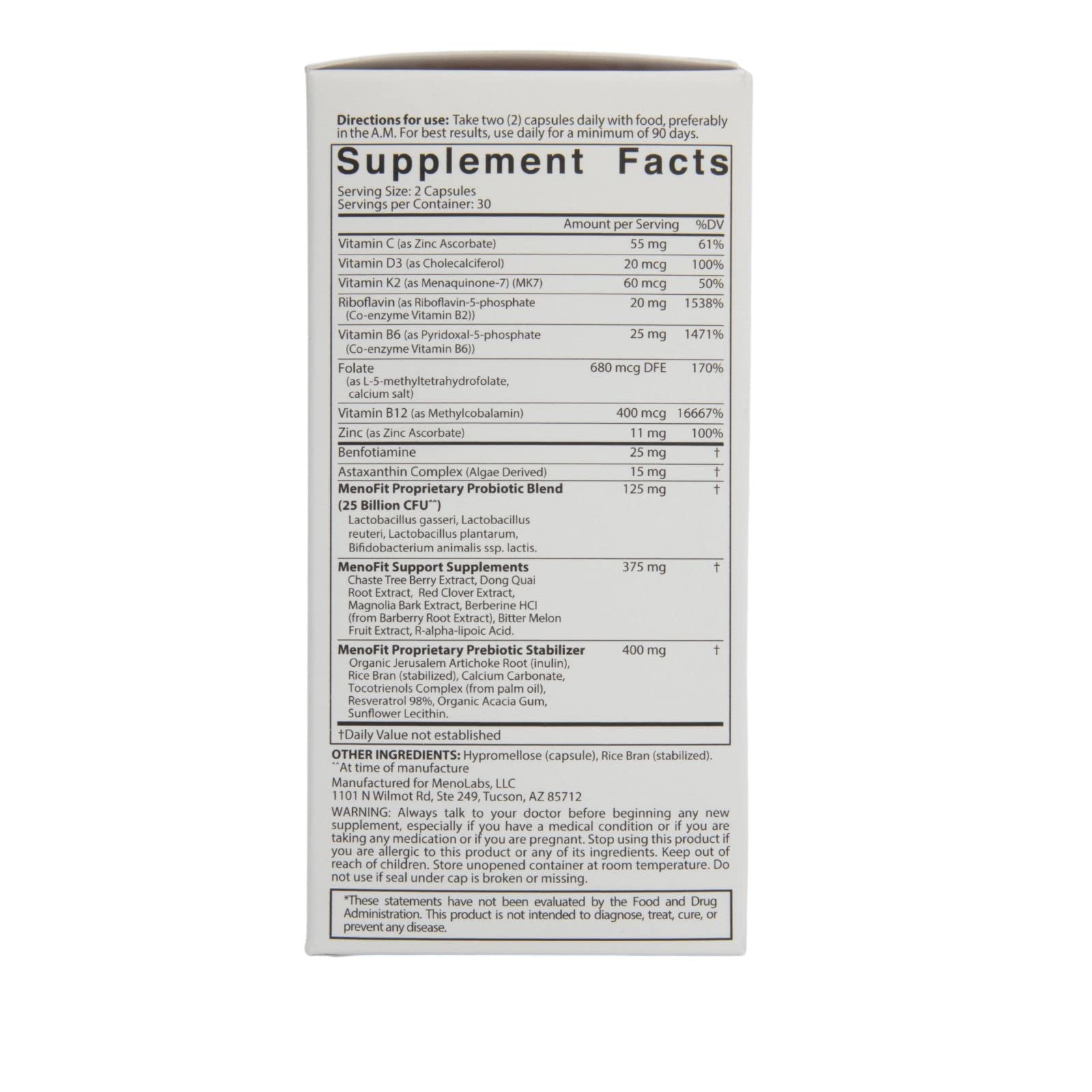 MENOLABS MenoFit - Menopause Supplements for Women - Menopause + Perimenopause Relief MENOLABSBuy Supplements Australia