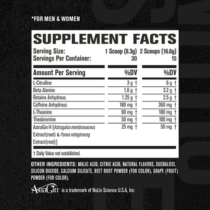 NITROSURGE Pre Workout Supplement - Endless Energy, Instant Strength Gains Jacked FactoryBuy Supplements Australia