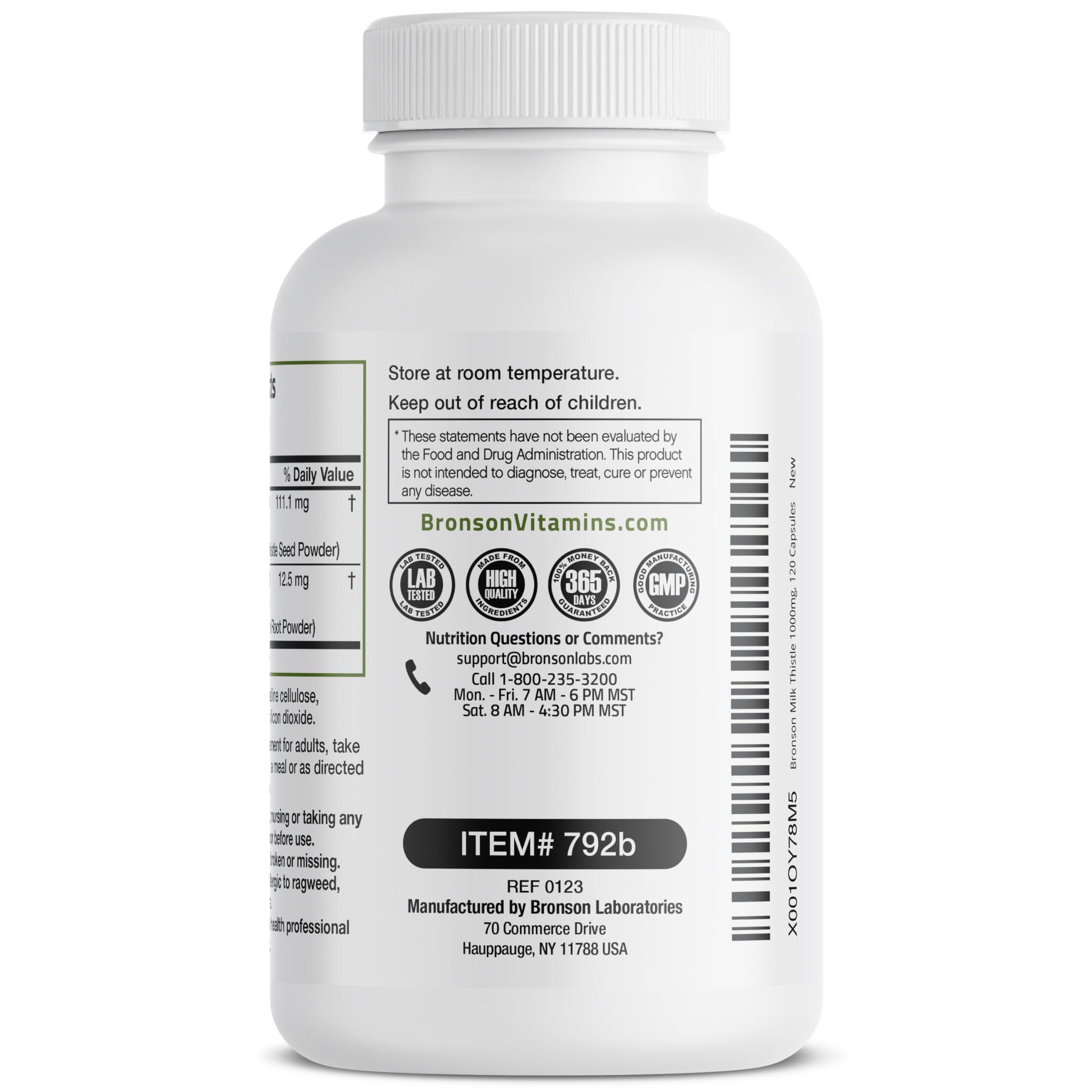 Bronson Milk Thistle Silymarin Marianum & Dandelion Root Liver Health Support BronsonBuy Supplements Australia