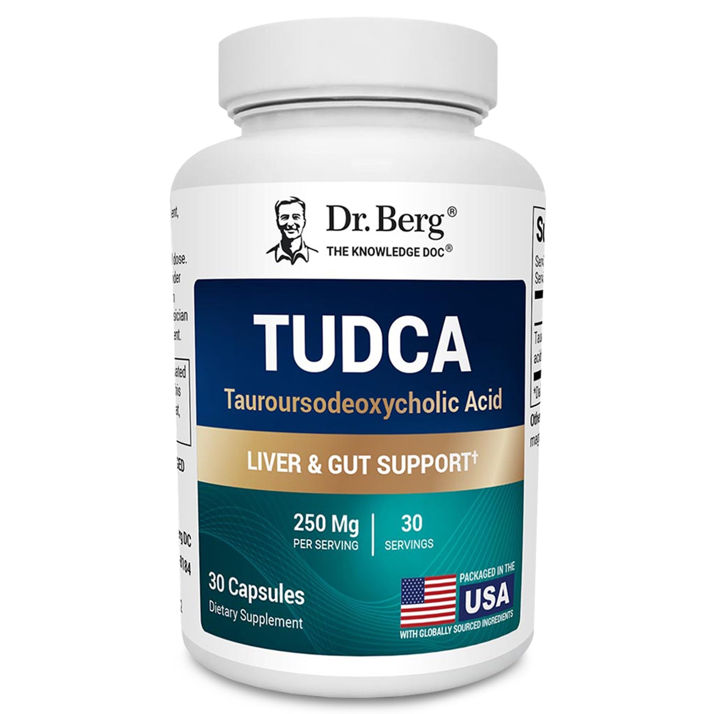 Dr. Berg TUDCA Supplement (Tauroursodeoxycholic Acid) - Powerful Formula for Liver Health, Bile Flow, Gallbladder Support
