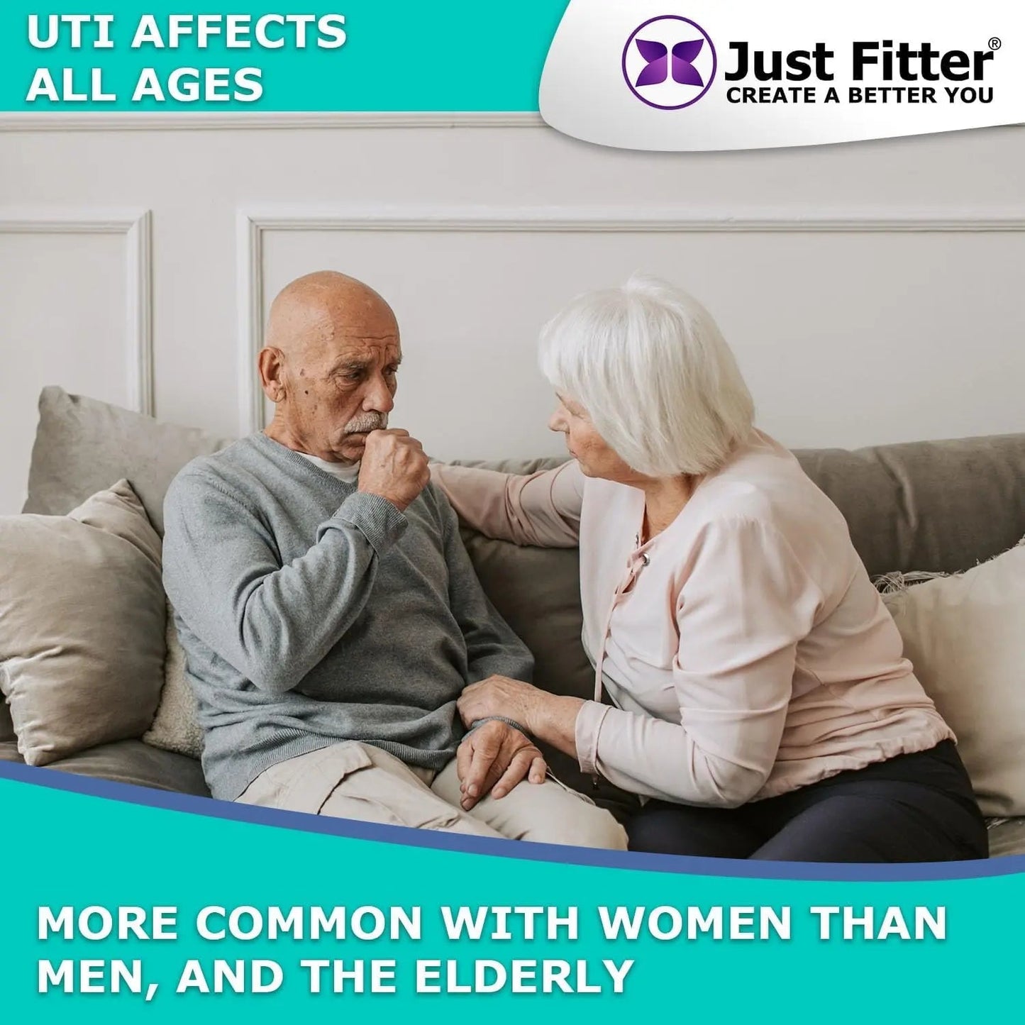 UTI Kit – UTI Test Strips with Emergency Urination Support Bags, 60 Urinary Tract Infection Test Strips with 6 Portable Disposable Urine Bags, Home Urinalysis Test for Leukocytes & Nitrites Just FitterBuy Supplements Australia