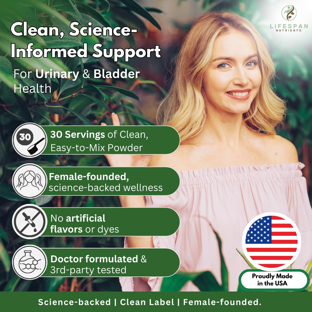 LifeSpan Nutrients D Mannose with Cranberry and Probiotics Powder Supports Urinary Tract and Bladder Health Easy Mix Drink Vegan Gluten Free 30 Servings LifeSpan NutrientsBuy Supplements Australia