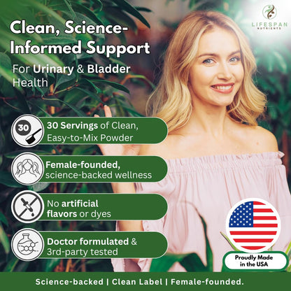 LifeSpan Nutrients D Mannose with Cranberry and Probiotics Powder Supports Urinary Tract and Bladder Health Easy Mix Drink Vegan Gluten Free 30 Servings LifeSpan NutrientsBuy Supplements Australia