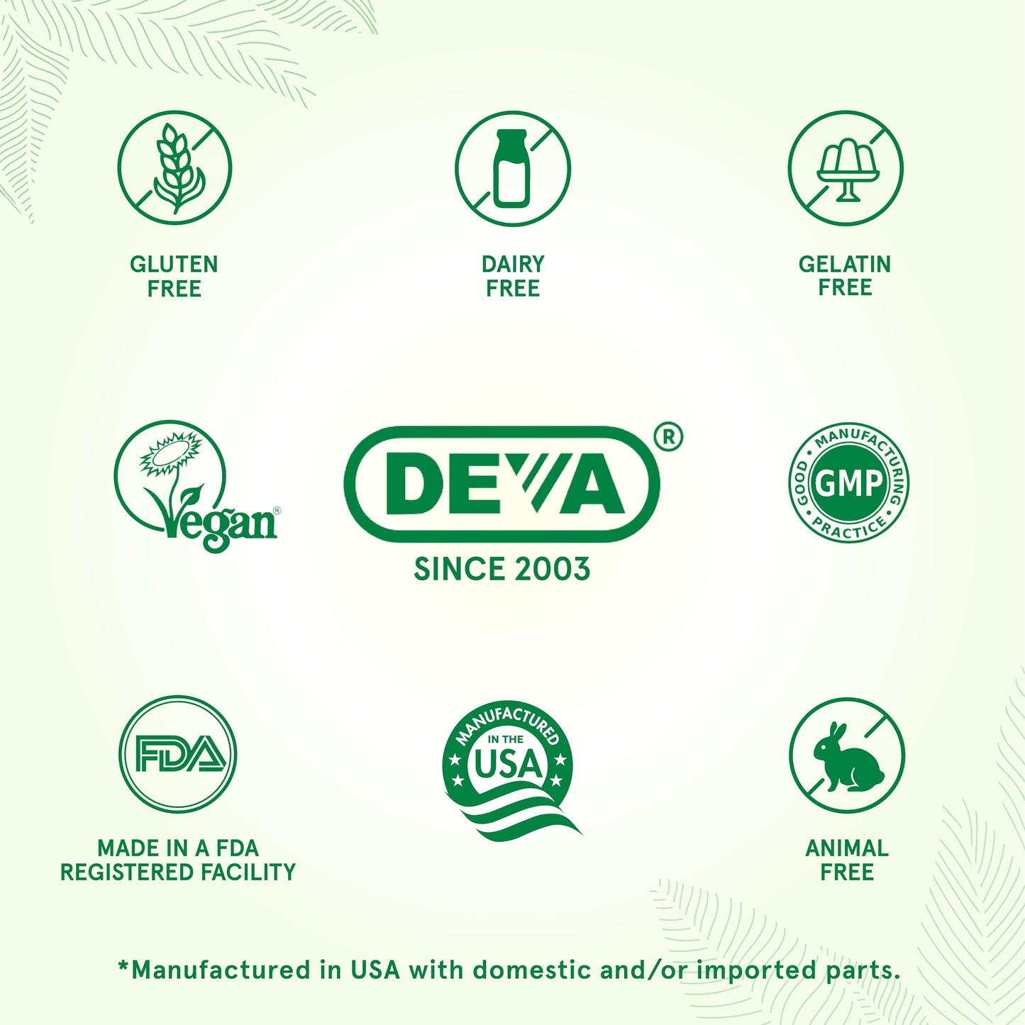 DEVA Vegan Multivitamin & Mineral Supplement with Iron 2-Pack, Spirulina, Chlorella, Ashwagandha, Broccoli & More, 90 Coated Tablets Each DEVABuy Supplements Australia