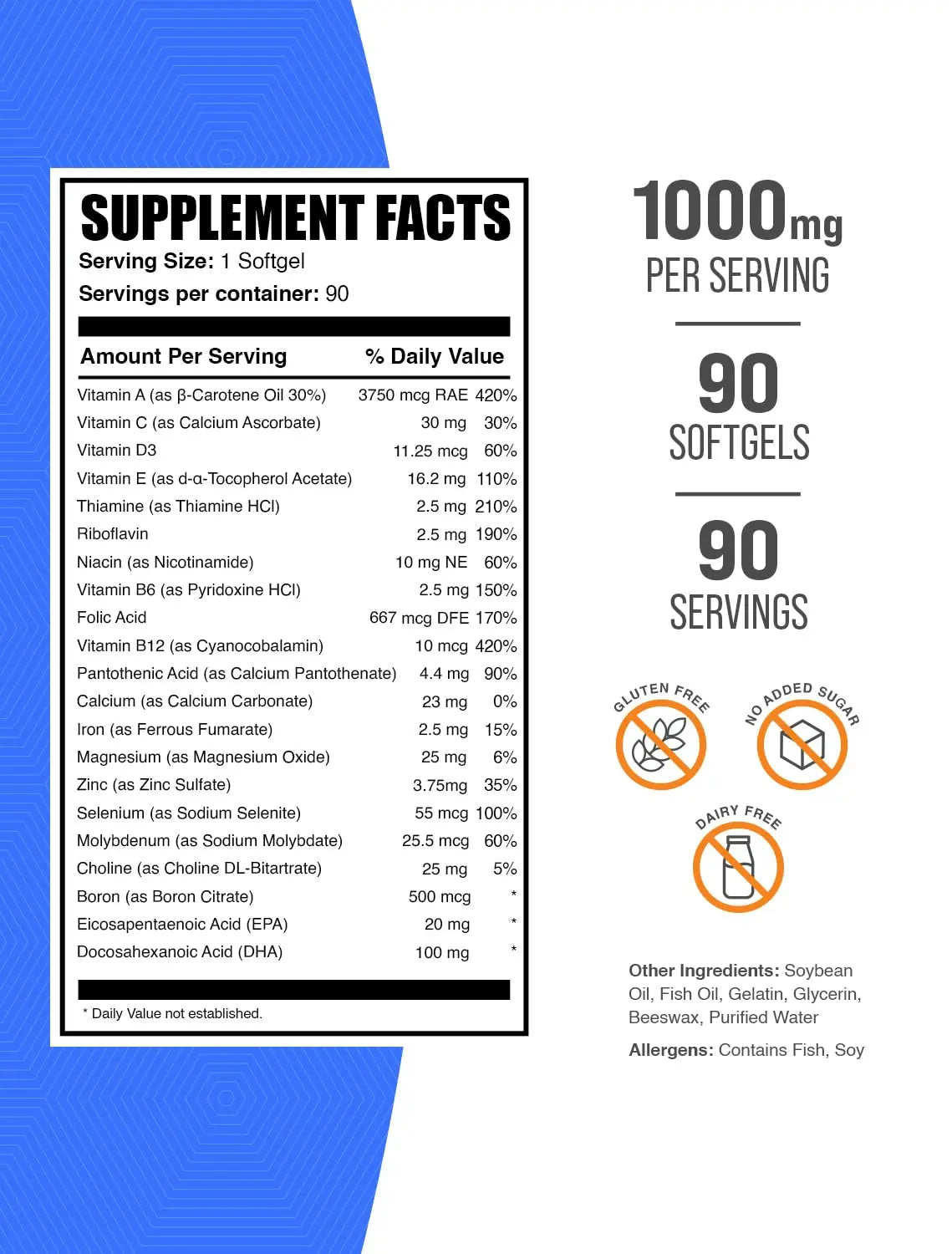 BulkSupplements.com Multivitamin for Men Softgels - Daily Multivitamin, Multimineral Supplement, with Fish Oil BulkSupplementsBuy Supplements Australia