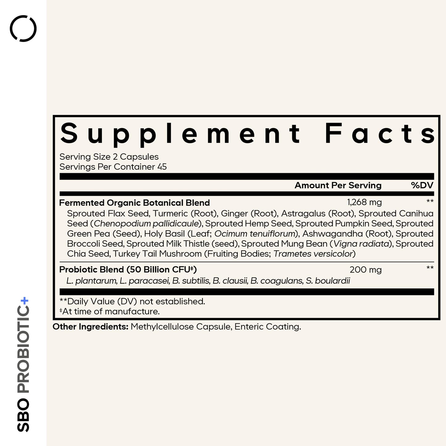Codeage SBO Probiotics, 50 Billion CFUs Per Serving, Multi Strain Soil Based Organisms Blend and Organic Fermented Botanical Blend, Shelf-Stable, 90 Capsules CodeageBuy Supplements Australia