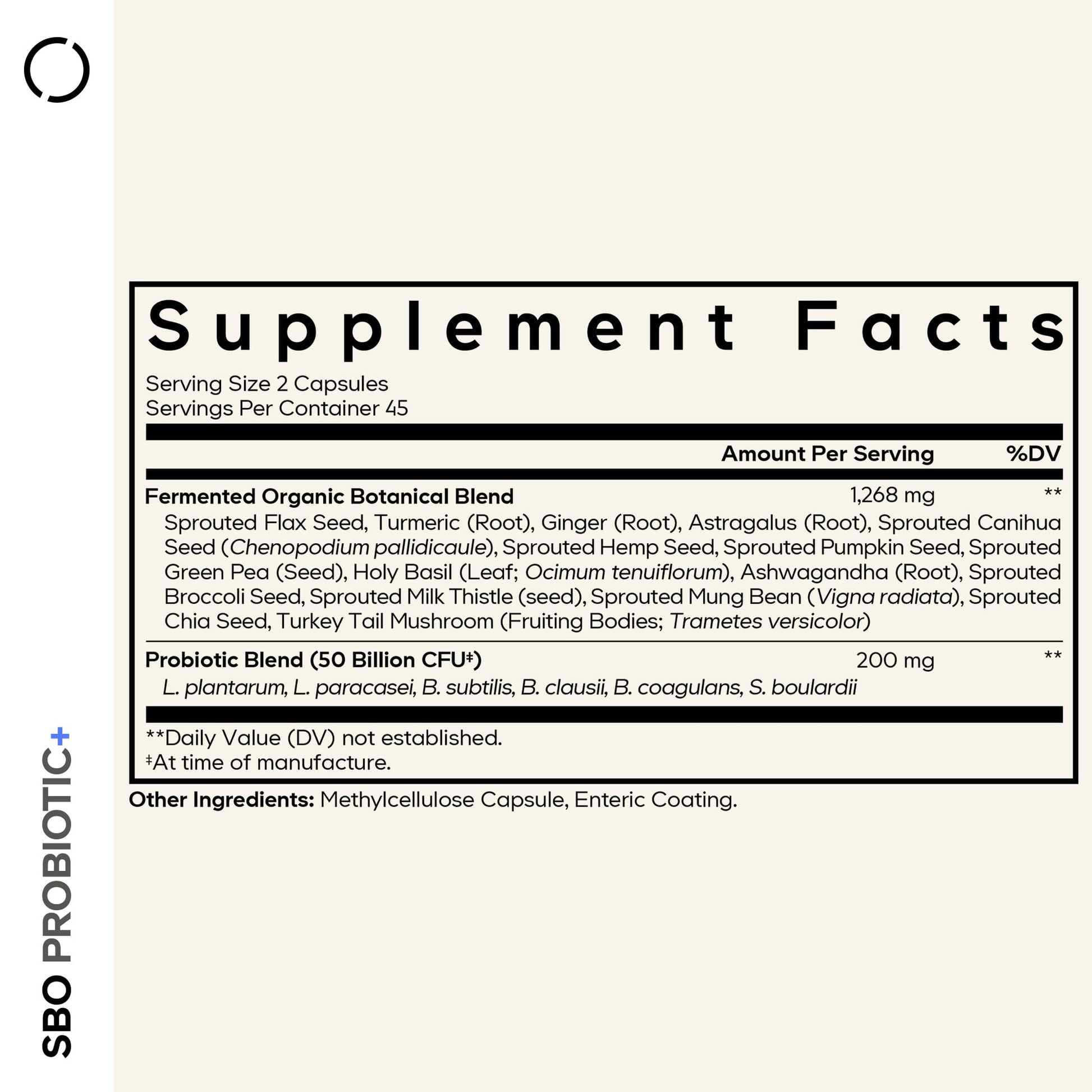 Codeage SBO Probiotics, 50 Billion CFUs Per Serving, Multi Strain Soil Based Organisms Blend and Organic Fermented Botanical Blend, Shelf-Stable, 90 Capsules CodeageBuy Supplements Australia