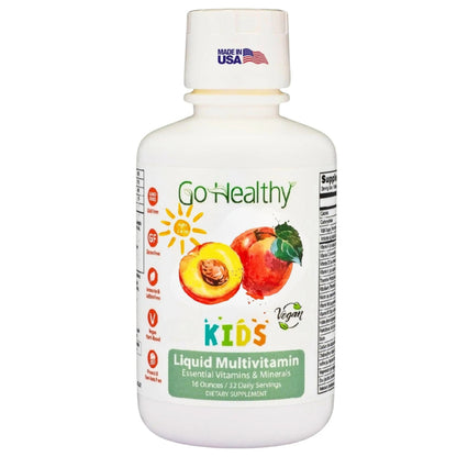 Go Healthy Kids Liquid Multivitamin | Immune Support | Kid Liquid Multivitamins | High Absorption | Vegan Vitamins | Kids Vitamins Multivitamin Go Healthy NaturalBuy Supplements Australia