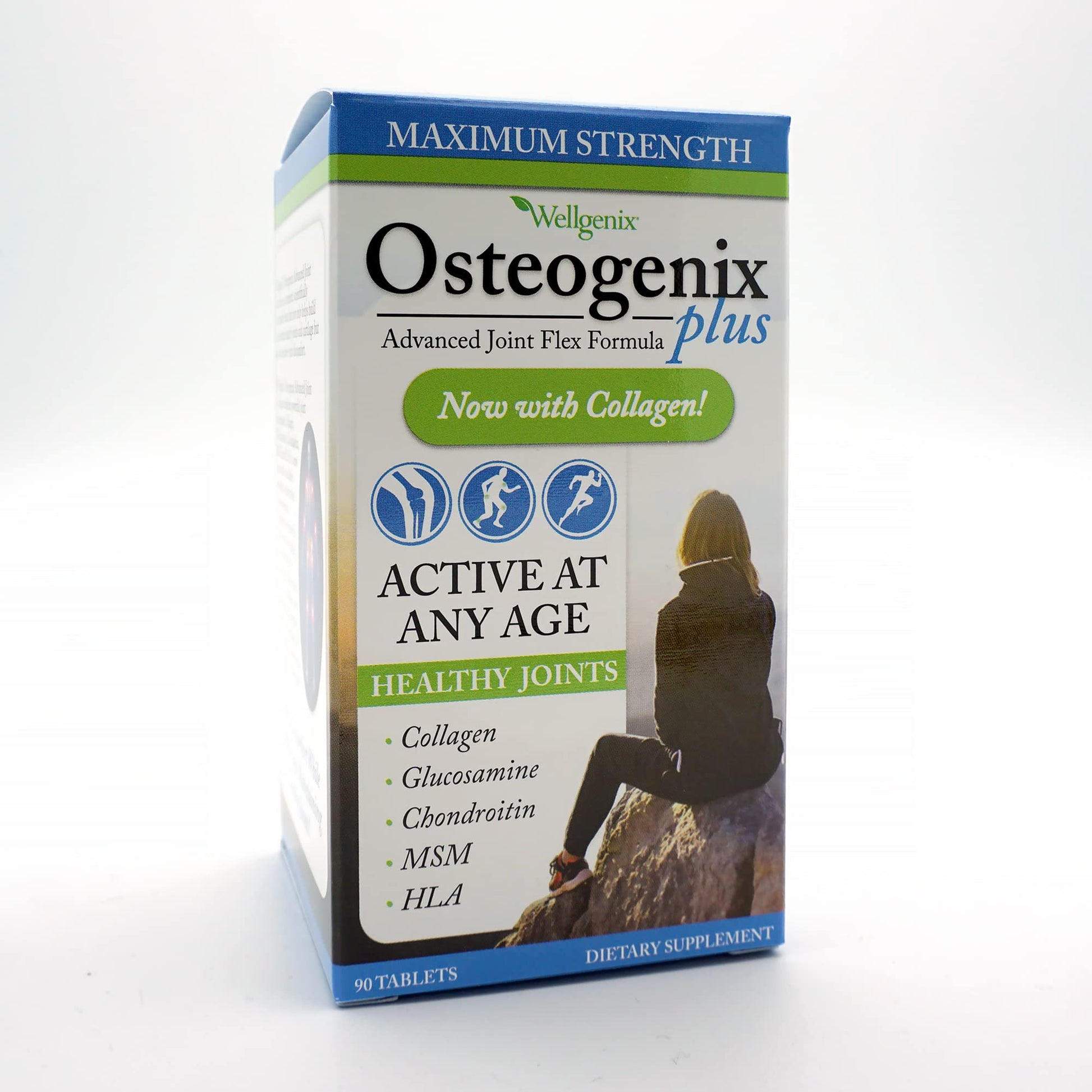 Wellgenix Osteogenix Advanced Joint Flex Formula (90 Ct) - Knee Supplement with Collagen II, Glucosamine, Chondroitin, MSM & HLA - Lubrication & Discomfort Support Tablets for Men & Women WellgenixBuy Supplements Australia