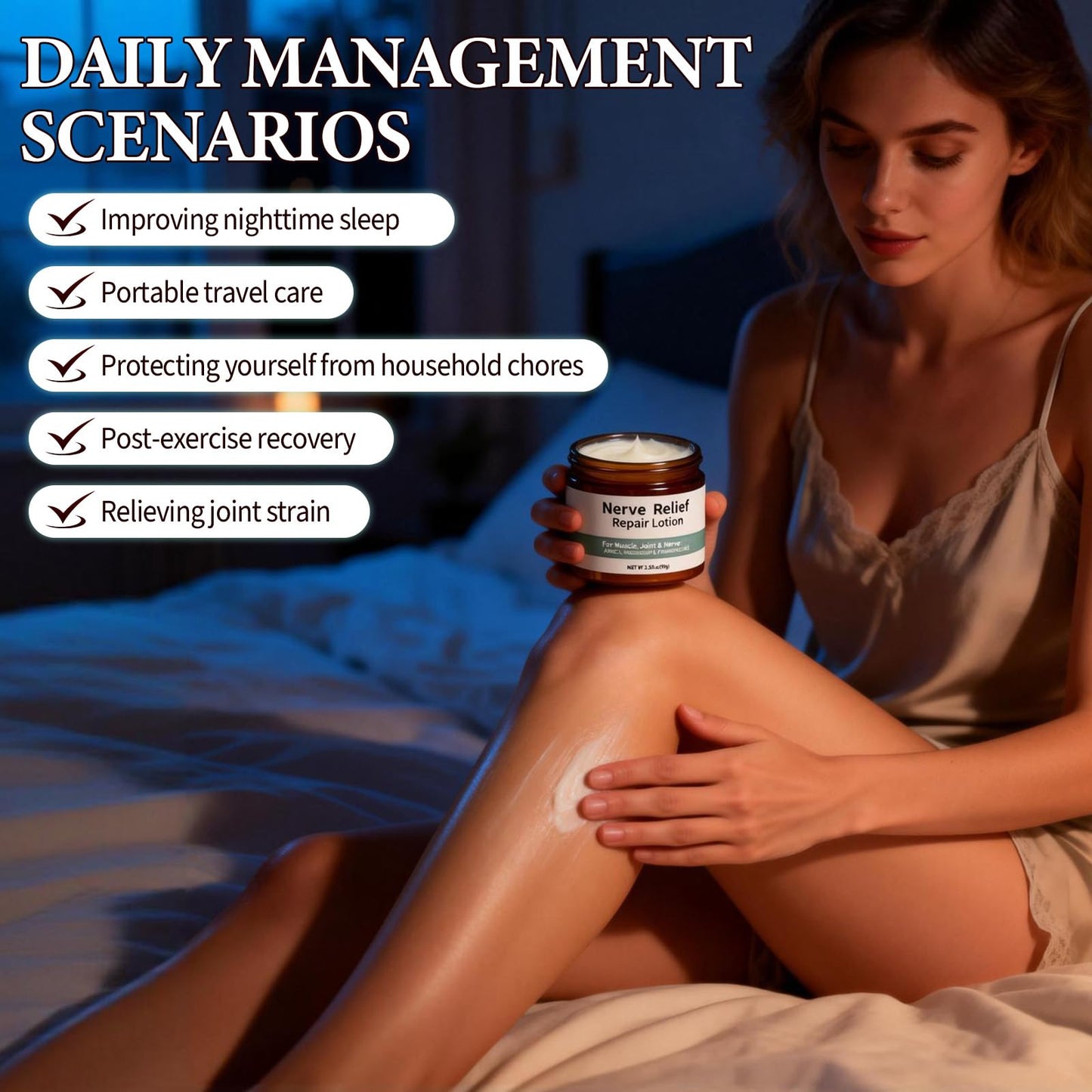 2 Pcs Nerve Relief Repair Lotion Cream, Neuropathy Lotion with Arnica & Magnesium for Knee, Lumbar, Neck, for Joint, 3.5 fl oz Aus HealthcareBuy Supplements Australia