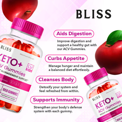 5 Pack - Bliss Keto ACV Gummies Advanced Weight Loss, Bliss ACV Active Gummies LIVORKABuy Supplements Australia