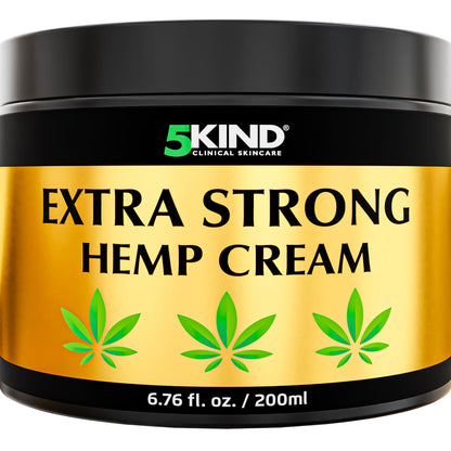 5kind Extra Strong Hemp Cream 6.76 fl oz - Maximum Strength - Natural Topical Cream - Muscle Rub for Lower Back, Joints, Neck, Knees, Shoulders 5kind clinical skincareBuy Supplements Australia