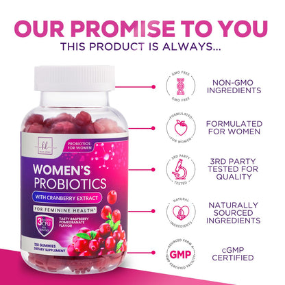Probiotics for Women + Cranberry - 3 Billion CFU Guaranteed & 6 Vegan Strains for Women's Hello Lovely!Buy Supplements Australia