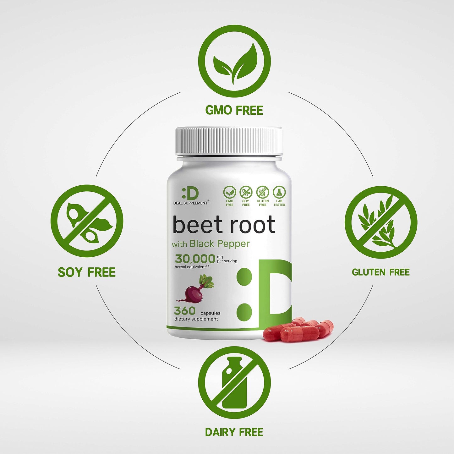 Beet Root Capsules 30000mg Per Serving, 360 Count, with Black Pepper Extract – Enhanced DEAL SUPPLEMENTBuy Supplements Australia