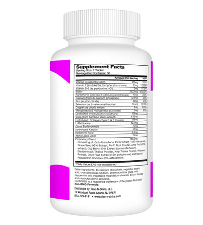 Rise-N-Shine Eyelash Growth Vitamins, Premium Lash Strengthening Supplement with Collagen, Keratin 30 Day Supply Rise-N-ShineBuy Supplements Australia