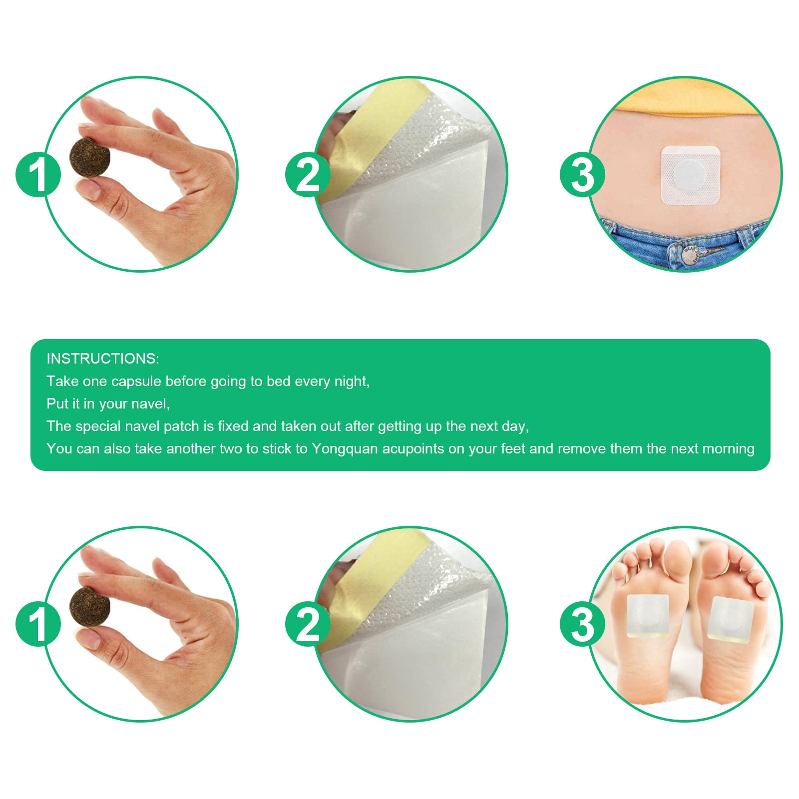 Mugwort Belly Patch,Moxibustion Belly Button Patch for Men and Women 30Pcs/Box Heath SecretBuy Supplements Australia