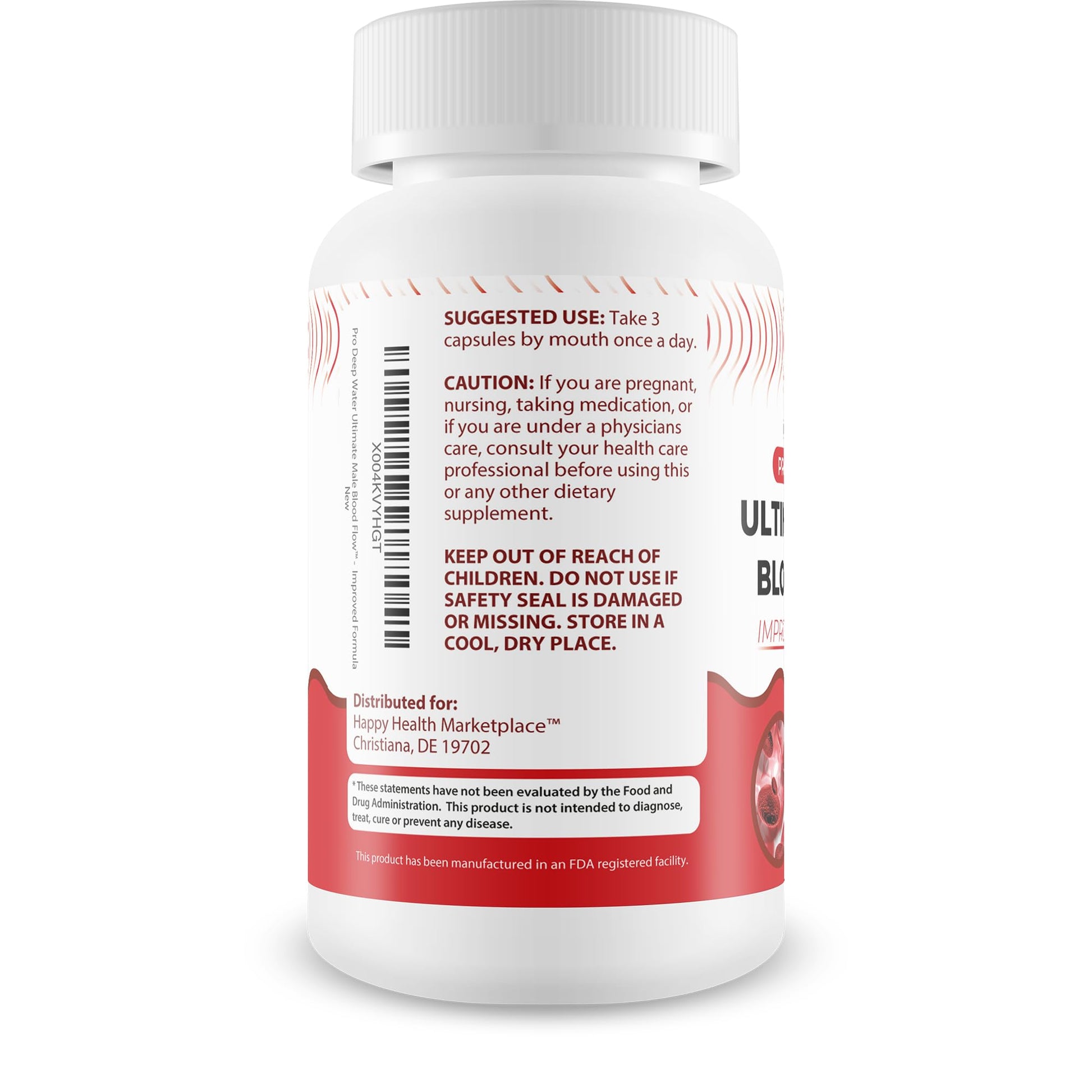 Pro Deep Water Ultimate Male Blood Flow - Improved Formula - Our Best Improved Blood Flow Supplement for Men - Advanced Blood Flow Support for Men - Our Best Circulation Supplement Alpha Boost Pills Happy Health MarketplaceBuy Supplements Australia