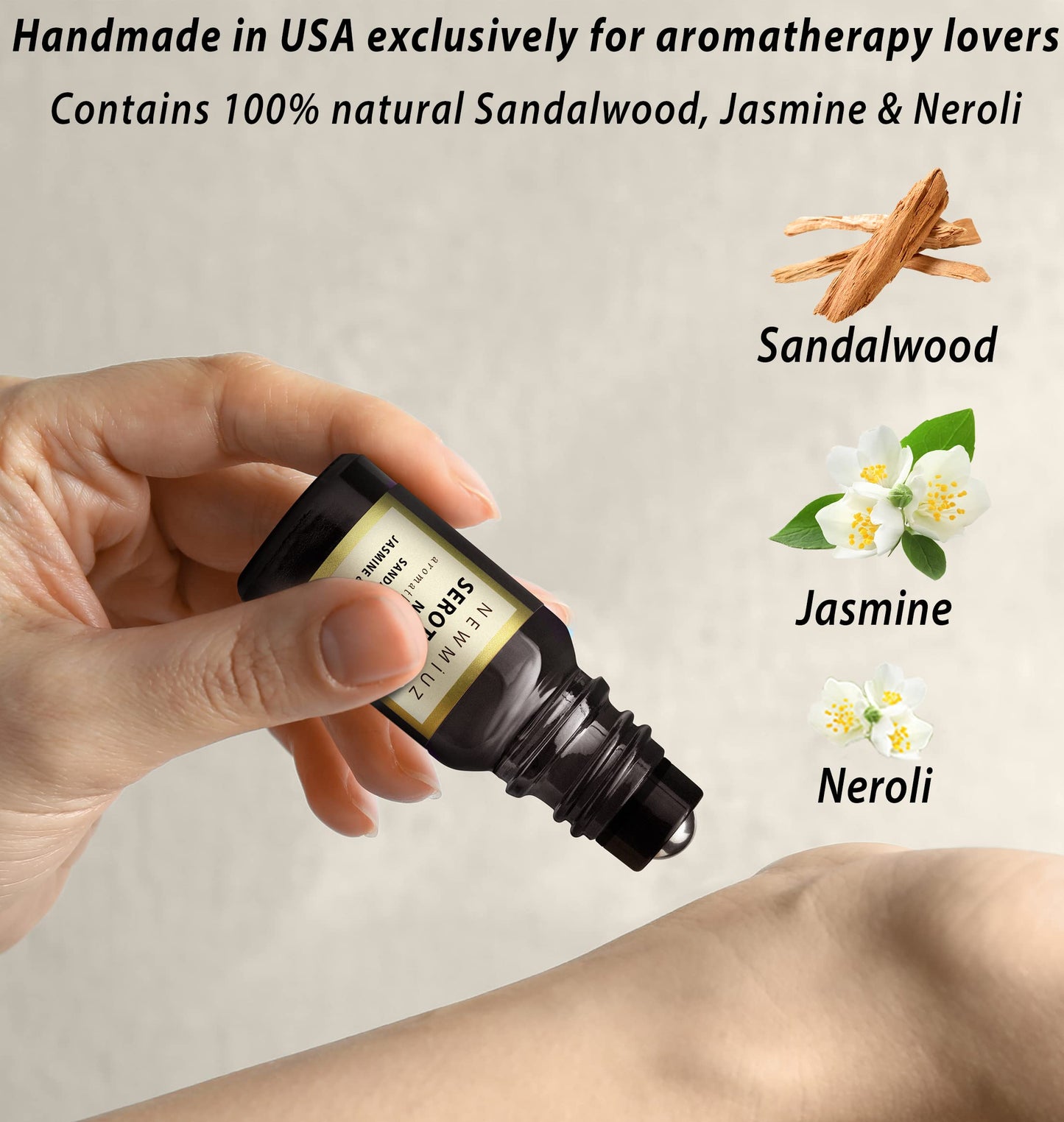 Calm Roll on Essential Oil Stress Relief Sandalwood Jasmine Destress Relaxation Calming Rolle New MiuzBuy Supplements Australia