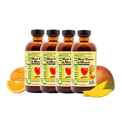CHILDLIFE ESSENTIALS Kids Multivitamin & Mineral - Kids Vitamins, Liquid Multivitamin for Kids, Toddler Multivitamins, Liquid Vitamins, Baby Multivitamin - Natural Orange & Mango, 8 Fl Oz (Pack of 4) CHILDLIFE ESSENTIALSBuy Supplements Australia