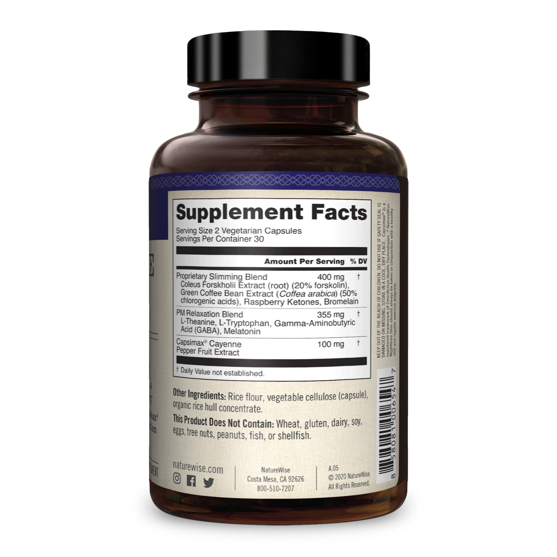 NatureWise Nighttime Slim with Capsimax - Natural Thermogenic Green Coffee Bean & Forskolin NatureWiseBuy Supplements Australia