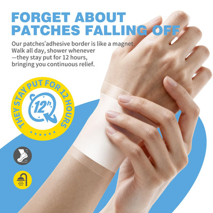 CARELAND Plantar Fasciitis Lidocaine Pain Patches with Hydrogel Technology- Waterproof with Sticky Border, 12 Hour Pain Relief - Contours to Your Foot - 16 Ct CARELANDBuy Supplements Australia