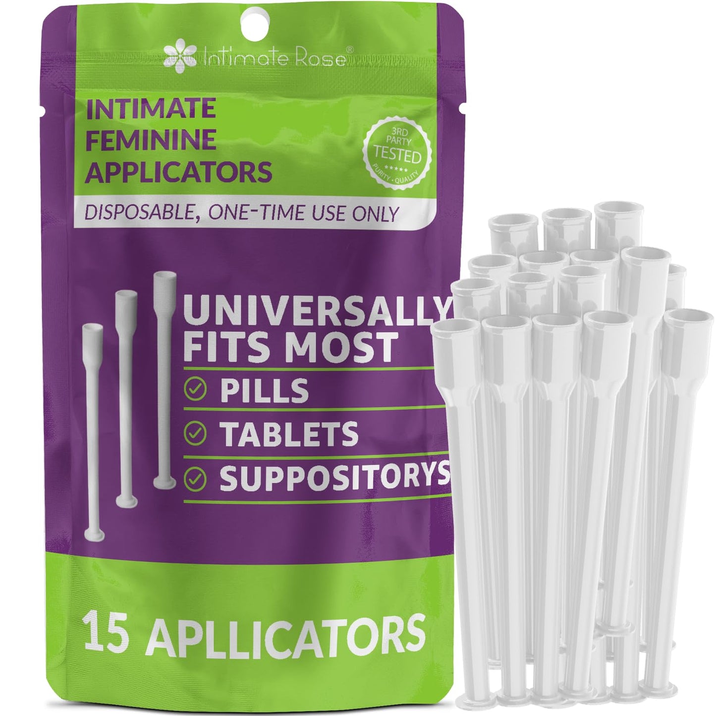 Intimate Rose Boric Acid Suppositories + 15 Count Vaginal Suppository Applicator + pH Test Strips Intimate RoseBuy Supplements Australia