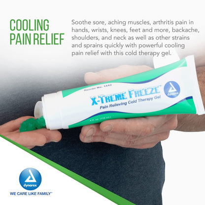 Dynarex X-treme Freeze Pain Relieving Cold Therapy Gel 4oz. Tube 1442 DynarexBuy Supplements Australia