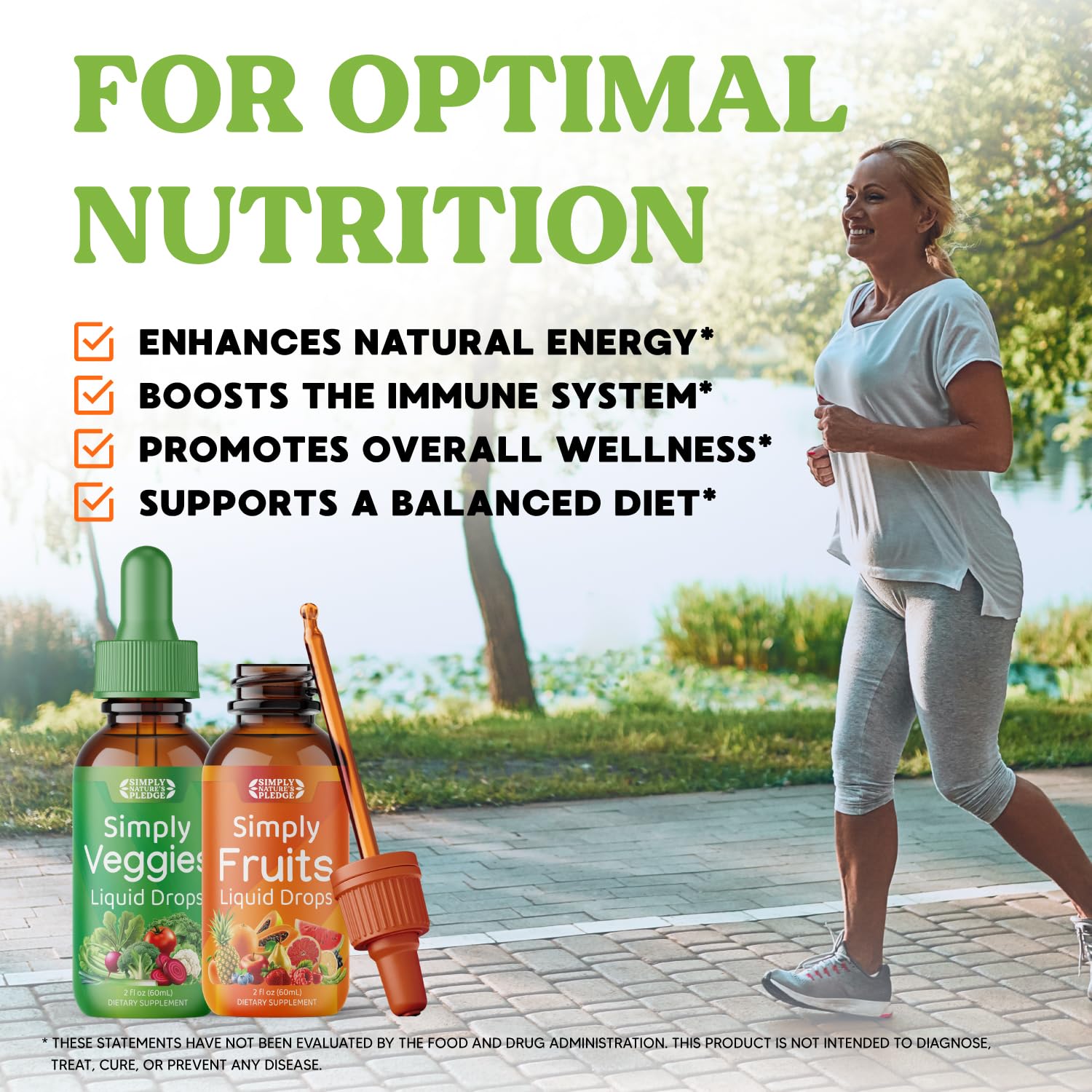 Simply Nature's Pledge - Fruit and Vegetable Supplements - Liquid Drops - Made with Whole Food Superfoods, Packed Vitamins & Minerals - Soy Free - Made in The USA Simply Nature's PledgeBuy Supplements Australia