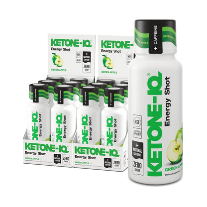 Ketone-IQ Caffeine Performance Energy Shots – Clean Energy for Focus & Endurance, 5g Ketones, 100mg Green Tea Caffeine, B Vitamins, 12 Pack (Green Apple) Ketone-IQBuy Supplements Australia