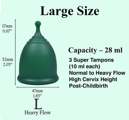 SHORDY Reusable Menstrual Cup (Small & Large) Set of 2 with Box, 100% Soft Silicone, Copa Menstruelle SHORDYBuy Supplements Australia