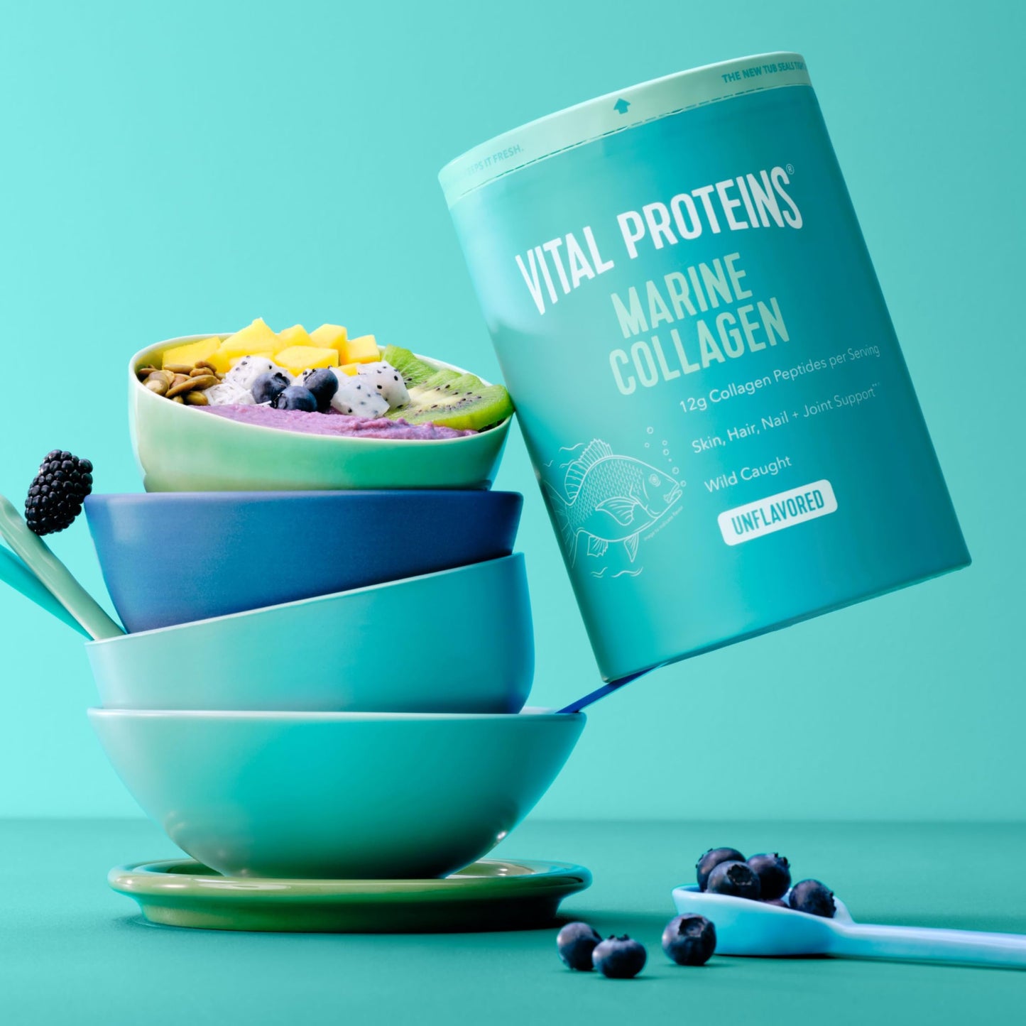 Vital Proteins Marine Collagen Peptides Powder Supplement for Skin Hair Nail Joint - Hydrolyzed Collagen