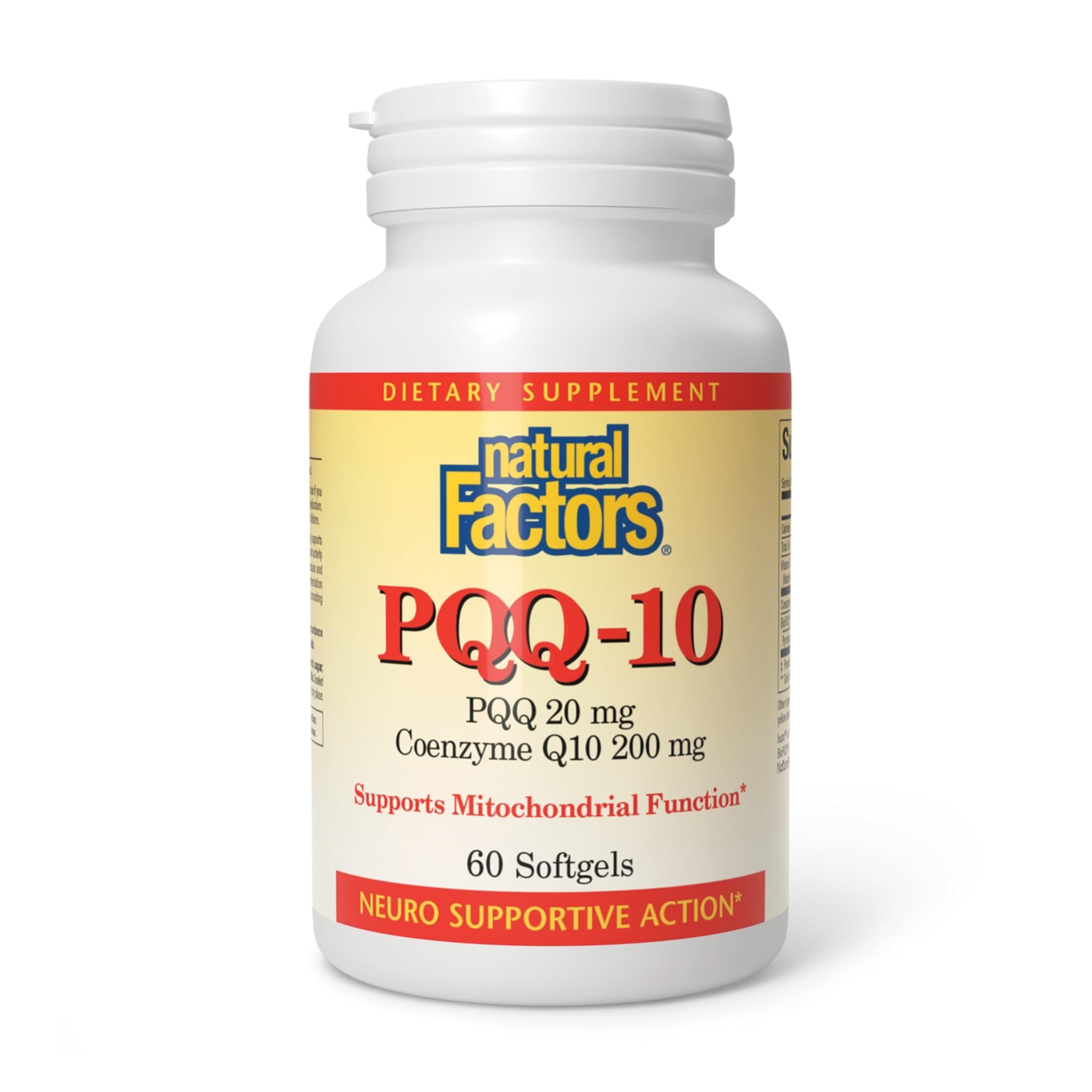 Natural Factors, PQQ-10, Supports Energy and Healthy Aging, Dietary Supplement, 60 softgels (60 servings) Natural FactorsBuy Supplements Australia
