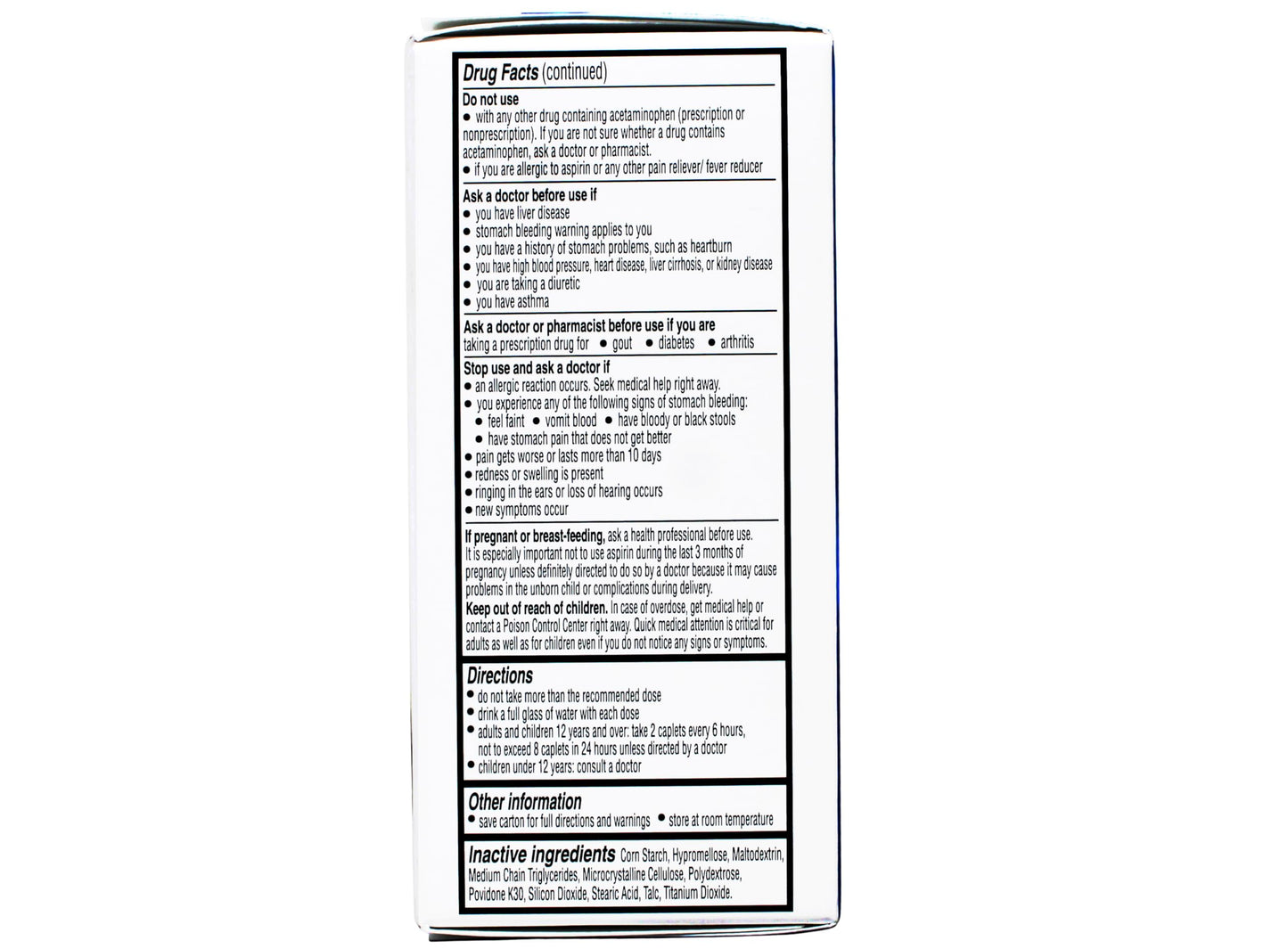 Vanquish Extra Strength Pain Reliever Headache Relief Aspirin Acetaminophen Caffeine 100 Coated Caplets (Pack of 2) VanquishBuy Supplements Australia
