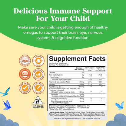 Bundle of Plant Based Kids Multivitamin Gummies with Vitamins A C D3 E B Zinc and DHA Omega 3 Gummies with Vegetarian 6 9 for Vision Brain Immunity Support Natures CraftBuy Supplements Australia