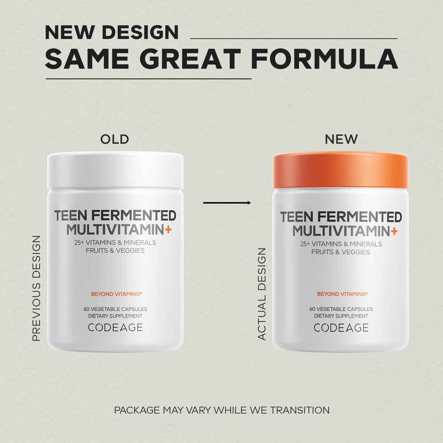 Codeage Teen Multivitamin Supplement – Daily Vitamins and Minerals for Teen Boys and Girls – Organic Whole Food Formula
