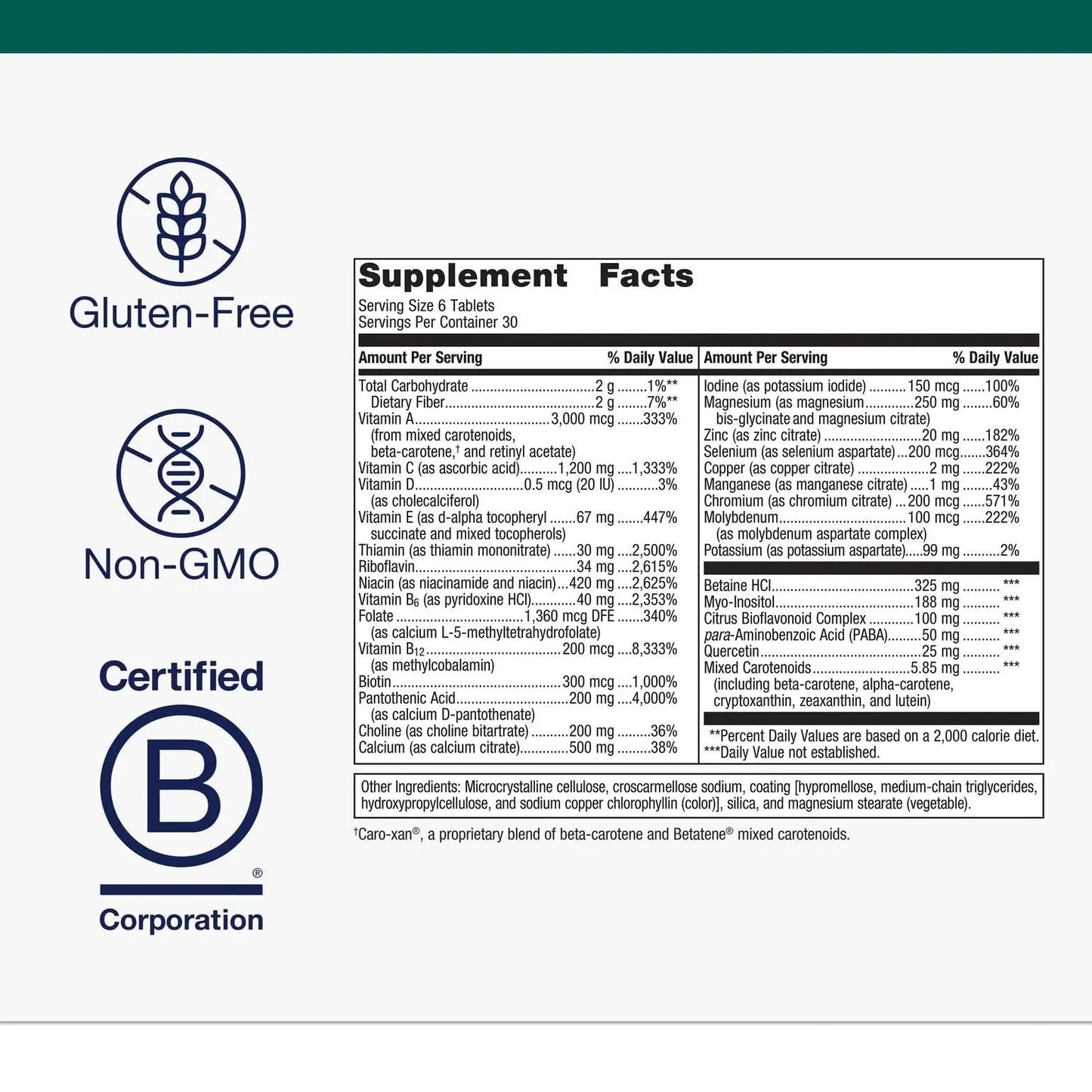 Metagenics Multigenics Multivitamin - Daily Multivitamin with Beta-Carotene, Folic Acid, Calcium & Magnesium - Supports Bone, Heart, Immune & Cellular Health MetagenicsBuy Supplements Australia